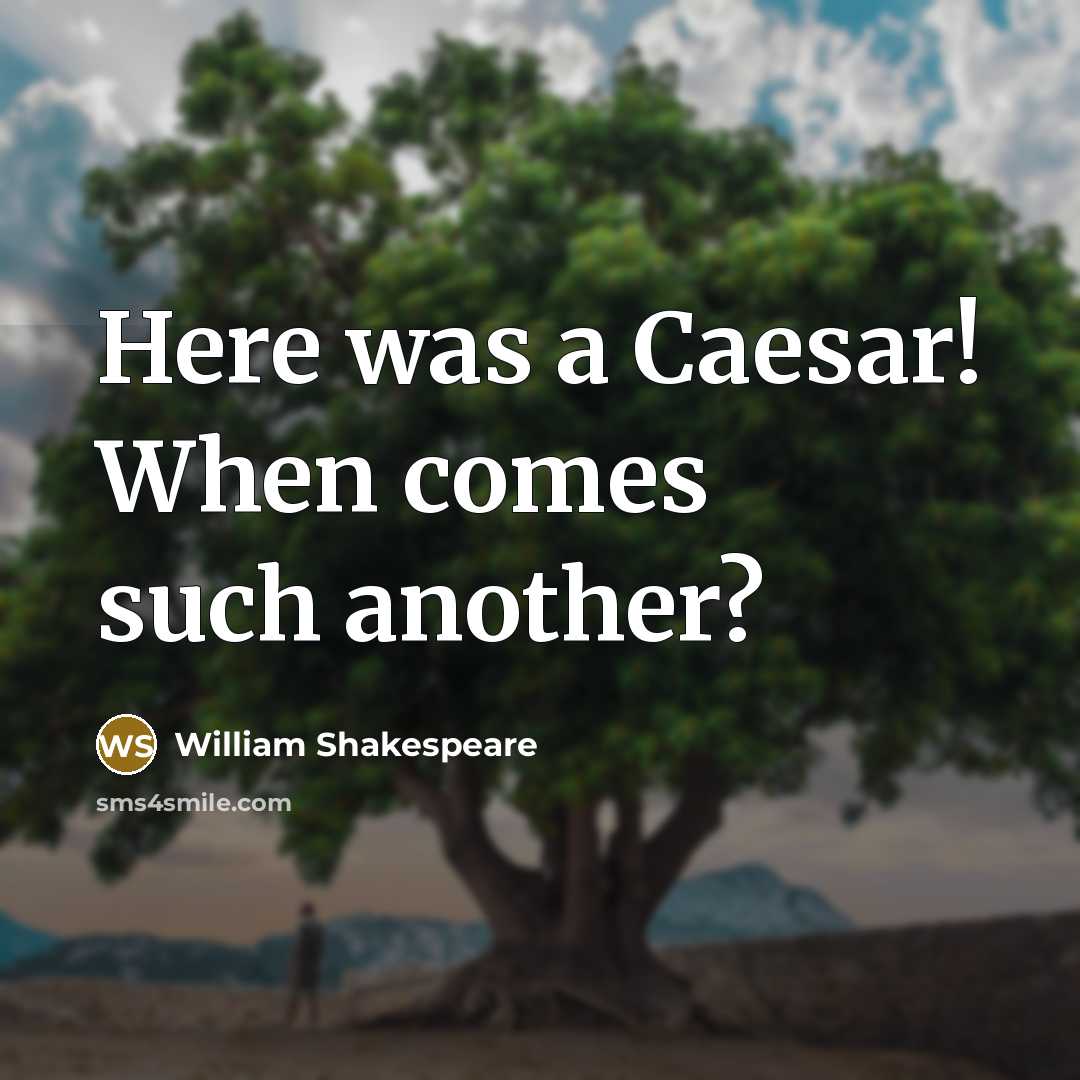“Here was a Caesar! When comes such another?” quote by William Shakespeare