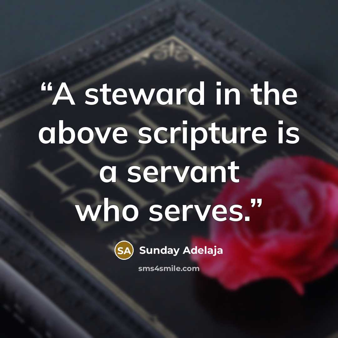 “A steward in the above scripture is a servant who serves.” quote by Sunday Adelaja