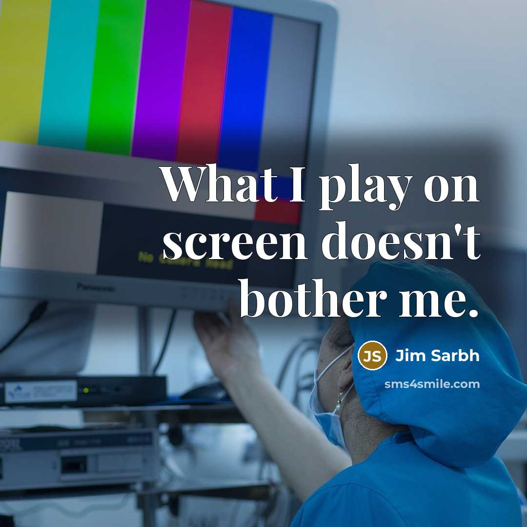 “What I play on screen doesn't bother me.” quote by Jim Sarbh