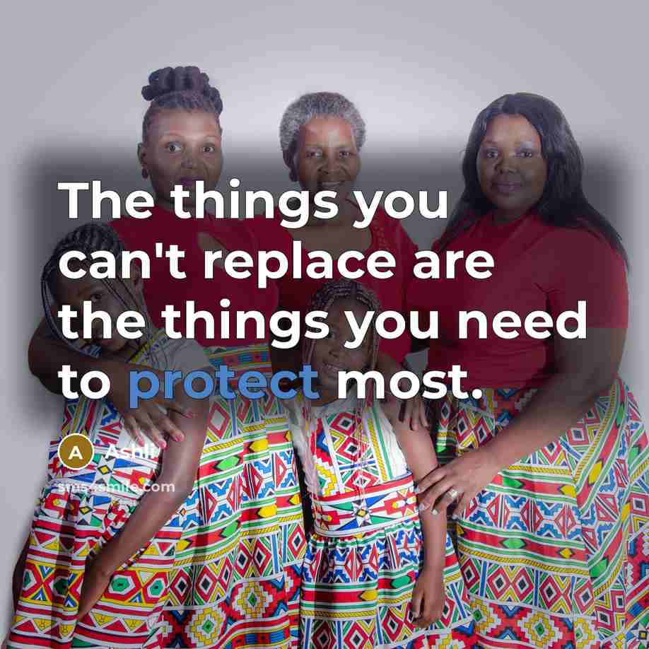 “The things you can't replace are the things you need to protect most.” quote by Ashli
