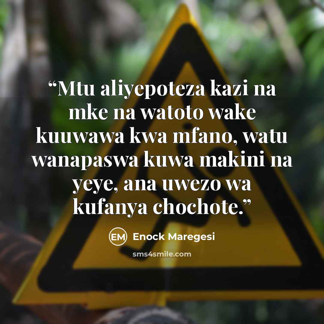“Mtu aliyepoteza kazi na mke na watoto wake kuuwawa kwa mfano, watu wanapaswa kuwa makini na yeye, ana uwezo wa kufanya chochote.” quote by Enock Maregesi