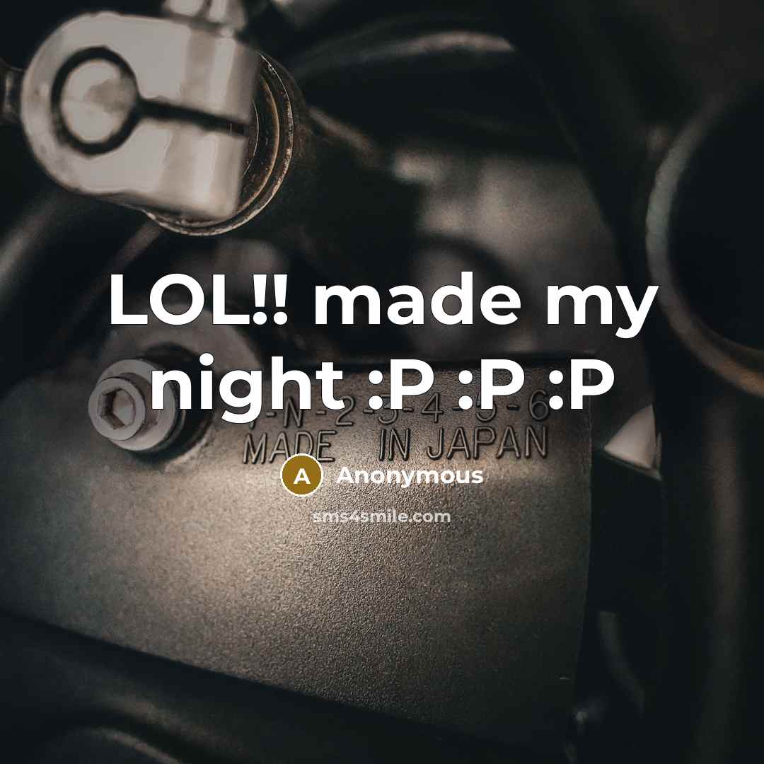 “LOL!! made my night :P :P :P” quote by Anonymous