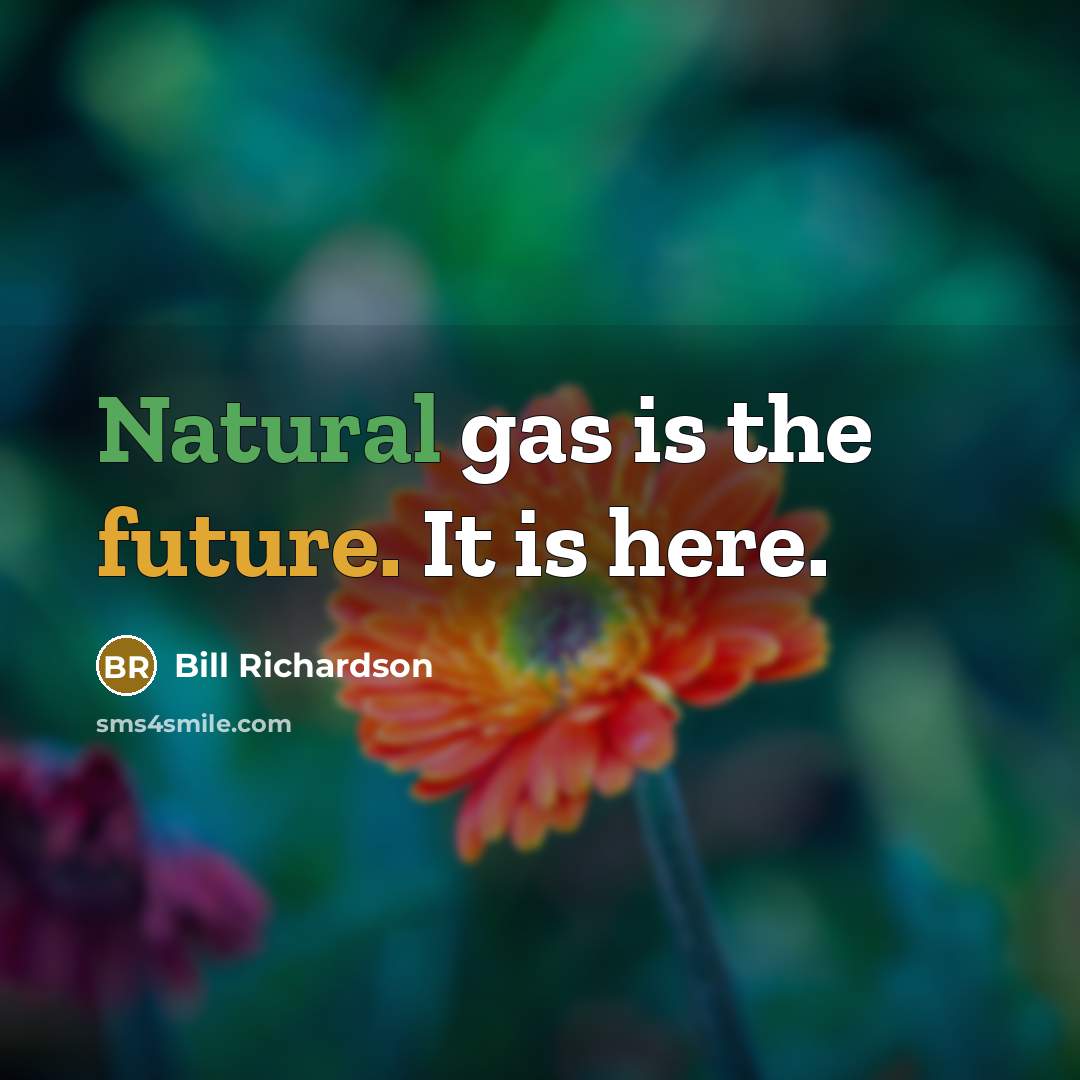 “Natural gas is the future. It is here.” quote by Bill Richardson