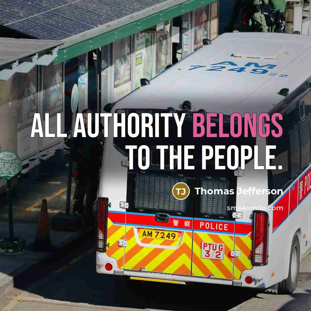 “All authority belongs to the people.” quote by Thomas Jefferson