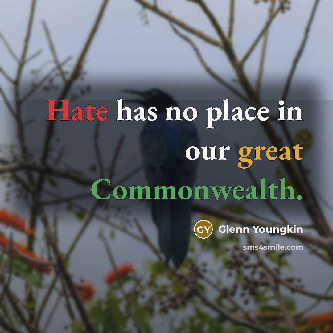 “Hate has no place in our great Commonwealth.” quote by Glenn Youngkin