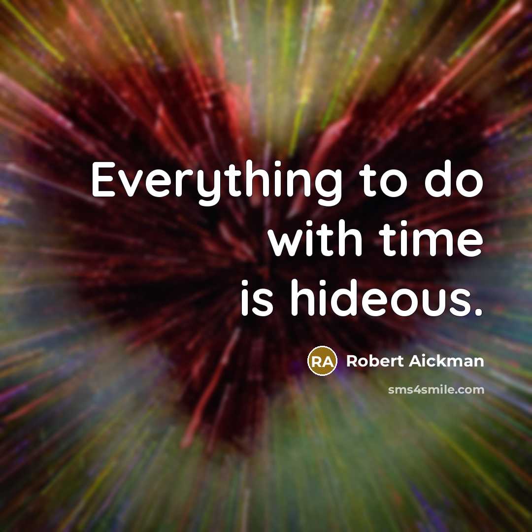 “Everything to do with time is hideous.” quote by Robert Aickman