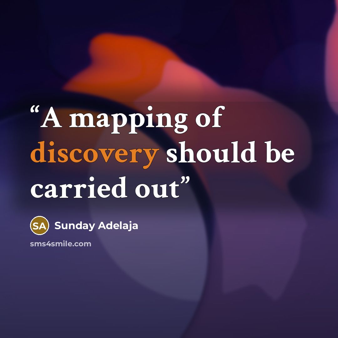 “A mapping of discovery should be carried out” quote by Sunday Adelaja