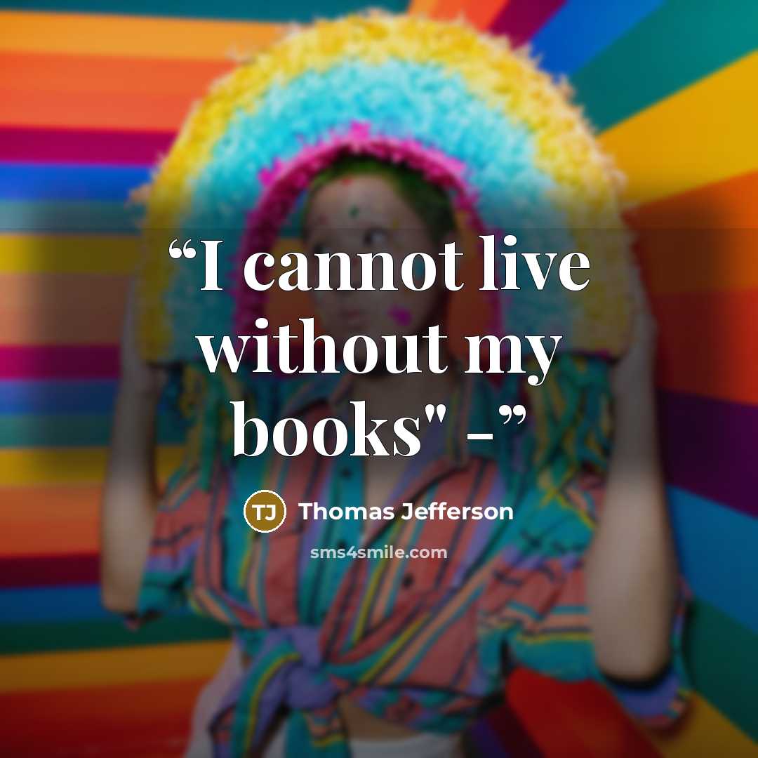 “I cannot live without my books" -” quote by Thomas Jefferson