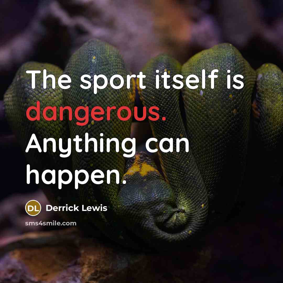 “The sport itself is dangerous. Anything can happen.” quote by Derrick Lewis