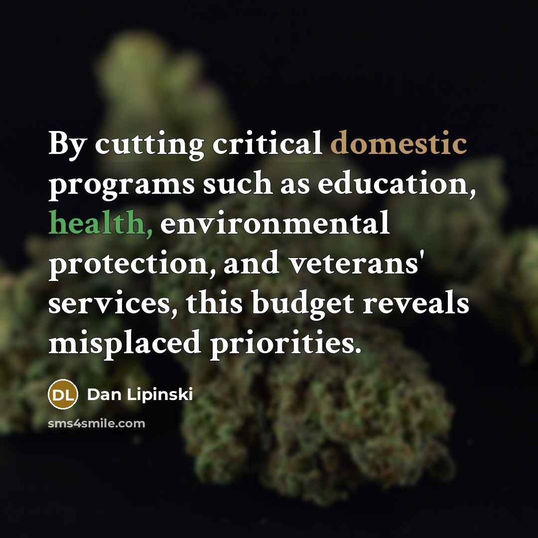 “By cutting critical domestic programs such as education, health, environmental protection, and veterans' services, this budget reveals misplaced priorities.” quote by Dan Lipinski