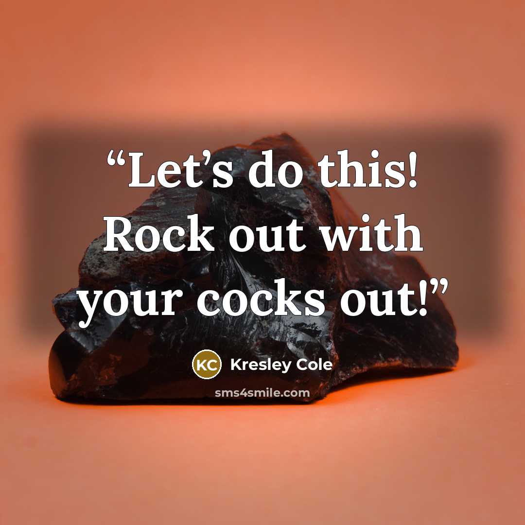 “Let’s do this! Rock out with your cocks out!” quote by Kresley Cole