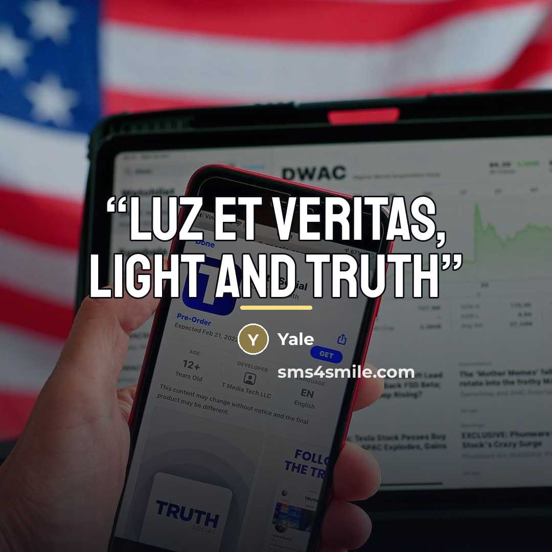 “Luz et veritas, Light and truth” quote by Yale