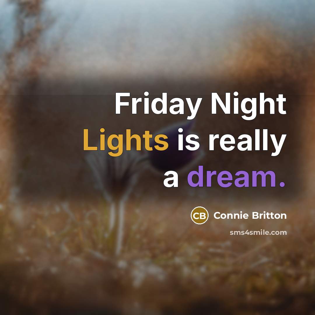 “Friday Night Lights is really a dream.” quote by Connie Britton