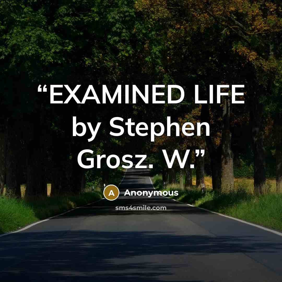 “EXAMINED LIFE by Stephen Grosz. W.” quote by Anonymous