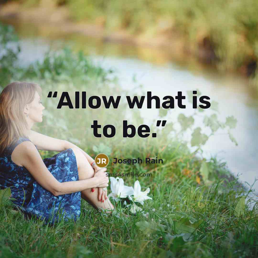 “Allow what is to be.” quote by Joseph Rain