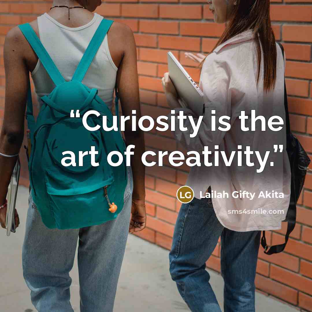 “Curiosity is the art of creativity.” quote by Lailah Gifty Akita