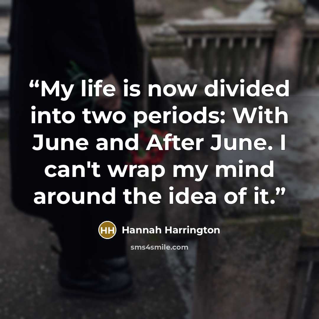 “My life is now divided into two periods: With June and After June. I can't wrap my mind around the idea of it.” quote by Hannah Harrington