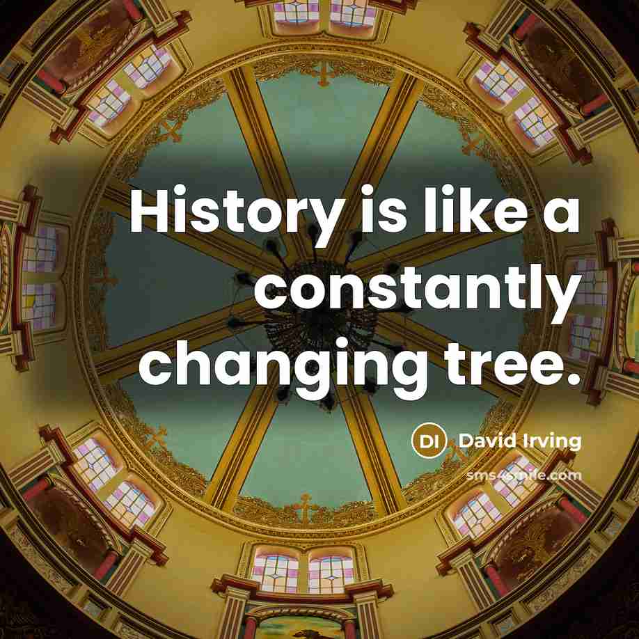 “History is like a constantly changing tree.” quote by David Irving