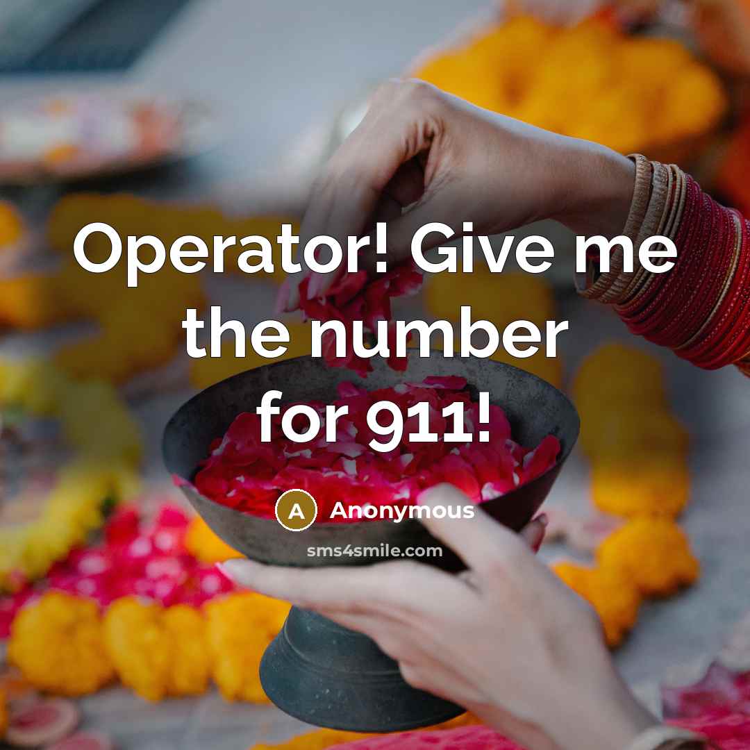 “Operator! Give me the number for 911!” quote by Anonymous