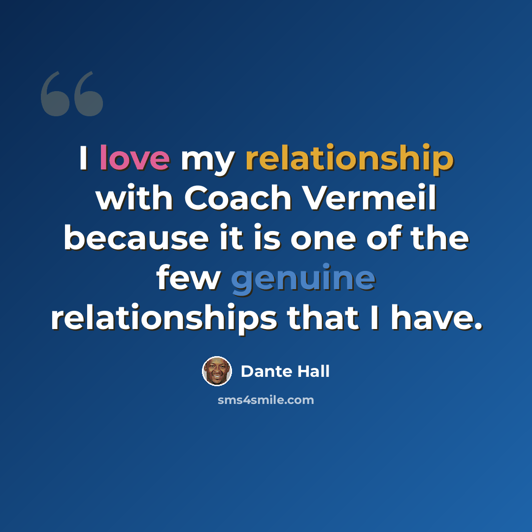 “I love my relationship with Coach Vermeil because it is one of the few genuine relationships that I have.” quote by Dante Hall