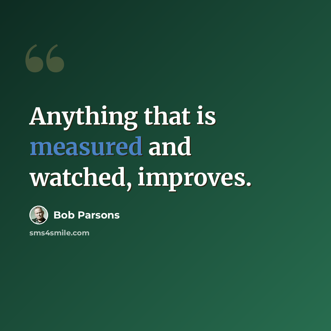 “Anything that is measured and watched, improves.” quote by Bob Parsons