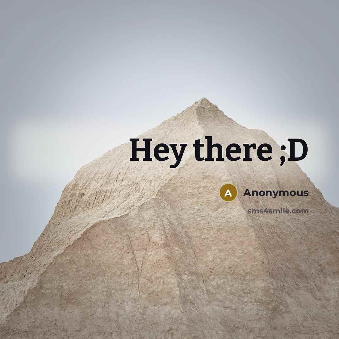 “Hey there ;D” quote by Anonymous