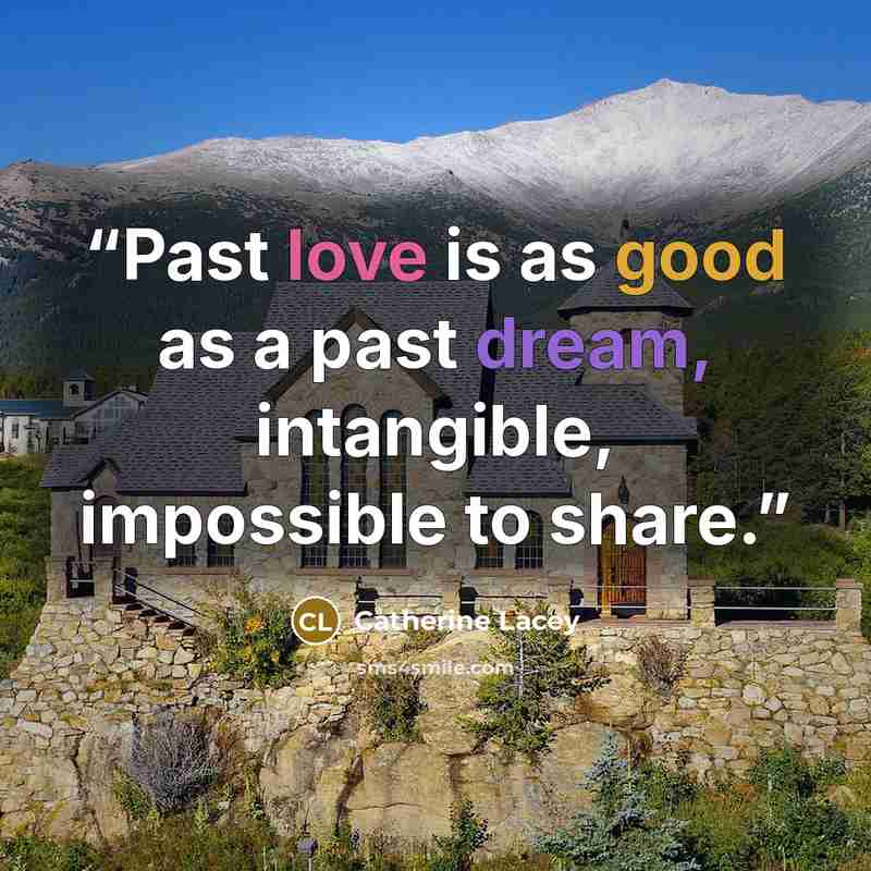 “Past love is as good as a past dream, intangible, impossible to share.” quote by Catherine Lacey