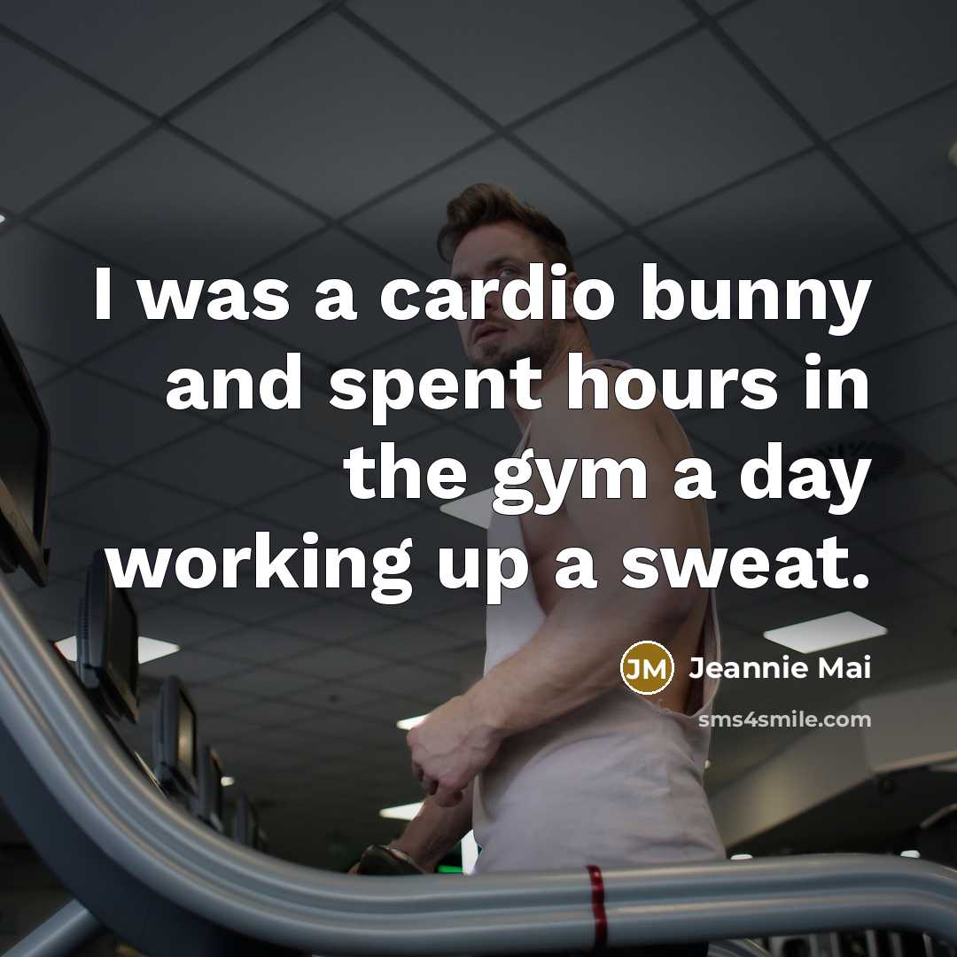 “I was a cardio bunny and spent hours in the gym a day working up a sweat.” quote by Jeannie Mai
