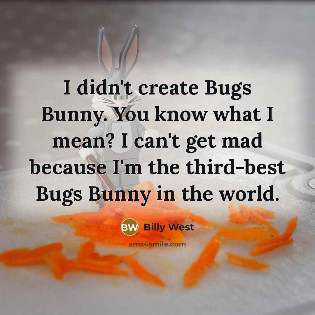 “I didn't create Bugs Bunny. You know what I mean? I can't get mad because I'm the third-best Bugs Bunny in the world.” quote by Billy West