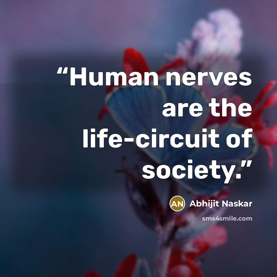 “Human nerves are the life-circuit of society.” quote by Abhijit Naskar