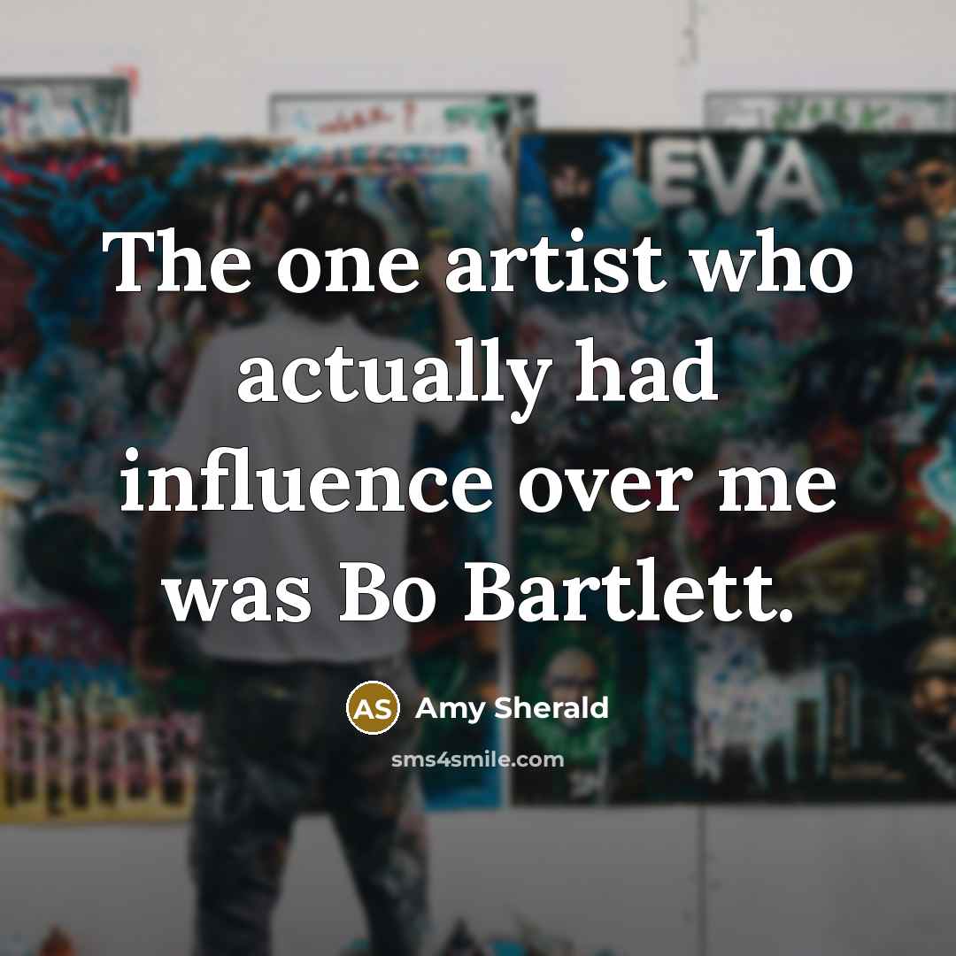 “The one artist who actually had influence over me was Bo Bartlett.” quote by Amy Sherald