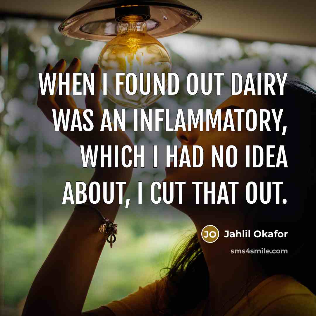 “When I found out dairy was an inflammatory, which I had no idea about, I cut that out.” quote by Jahlil Okafor
