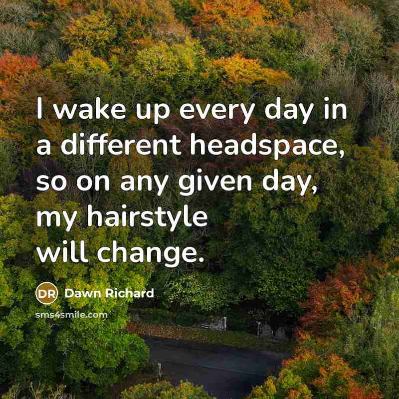 “I wake up every day in a different headspace, so on any given day, my hairstyle will change.” quote by Dawn Richard