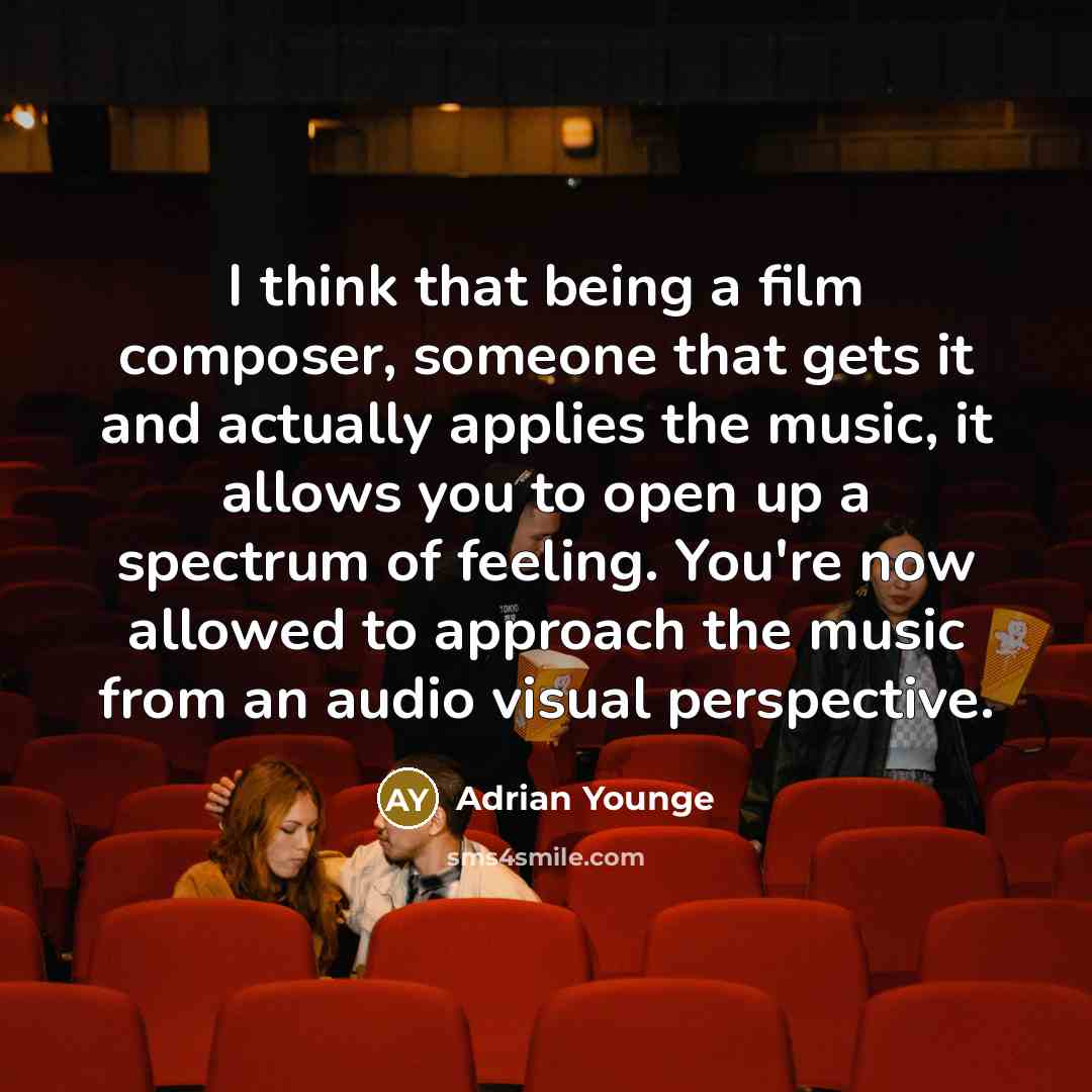 “I think that being a film composer, someone that gets it and actually applies the music, it allows you to open up a spectrum of feeling. You're now allowed to approach the music from an audio visual perspective.” quote by Adrian Younge