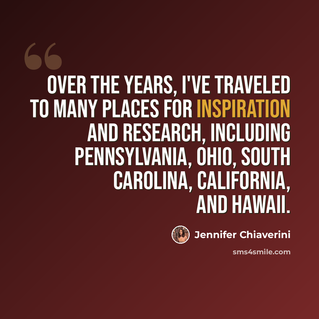“Over the years, I've traveled to many places for inspiration and research, including Pennsylvania, Ohio, South Carolina, California, and Hawaii.” quote by Jennifer Chiaverini