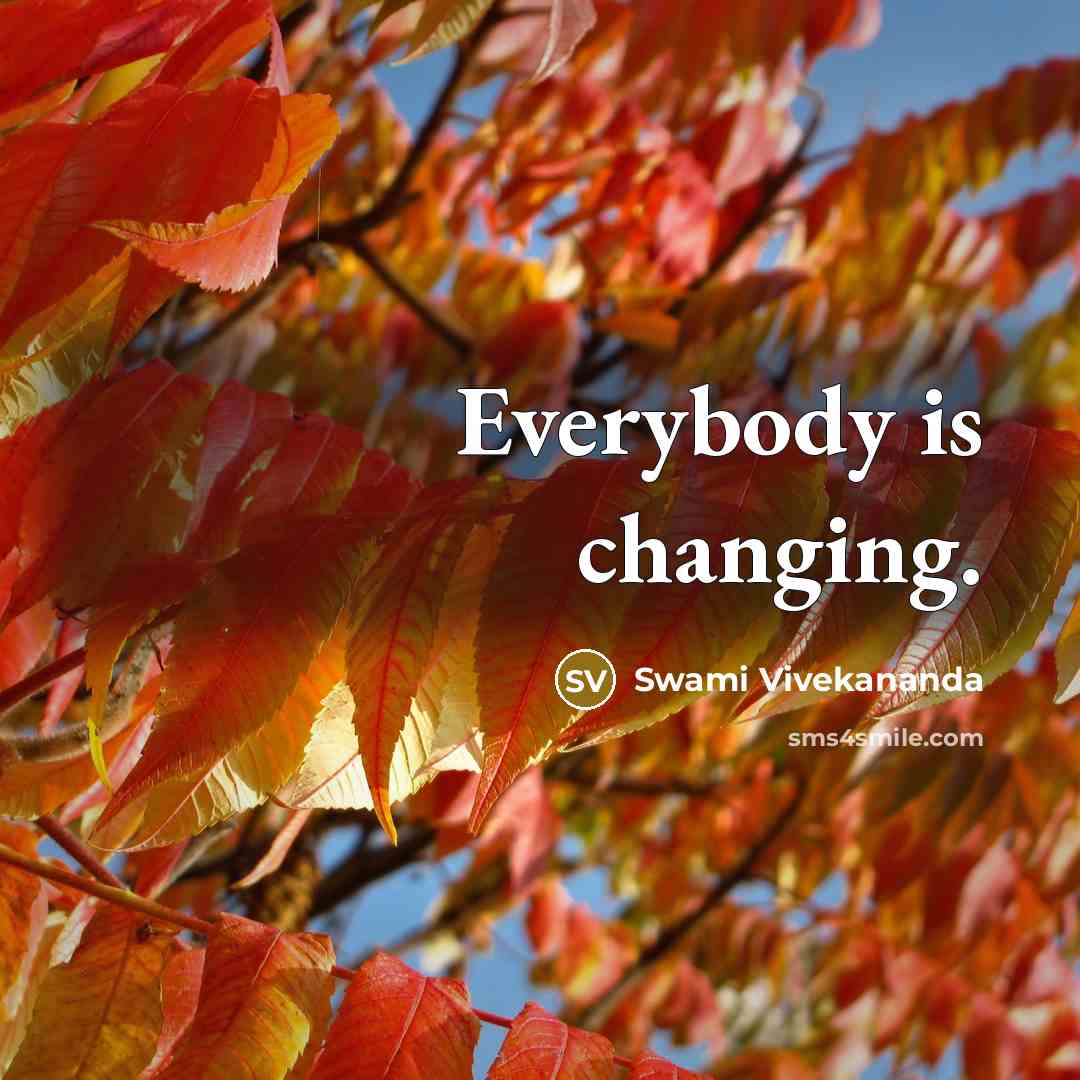 “Everybody is changing.” quote by Swami Vivekananda