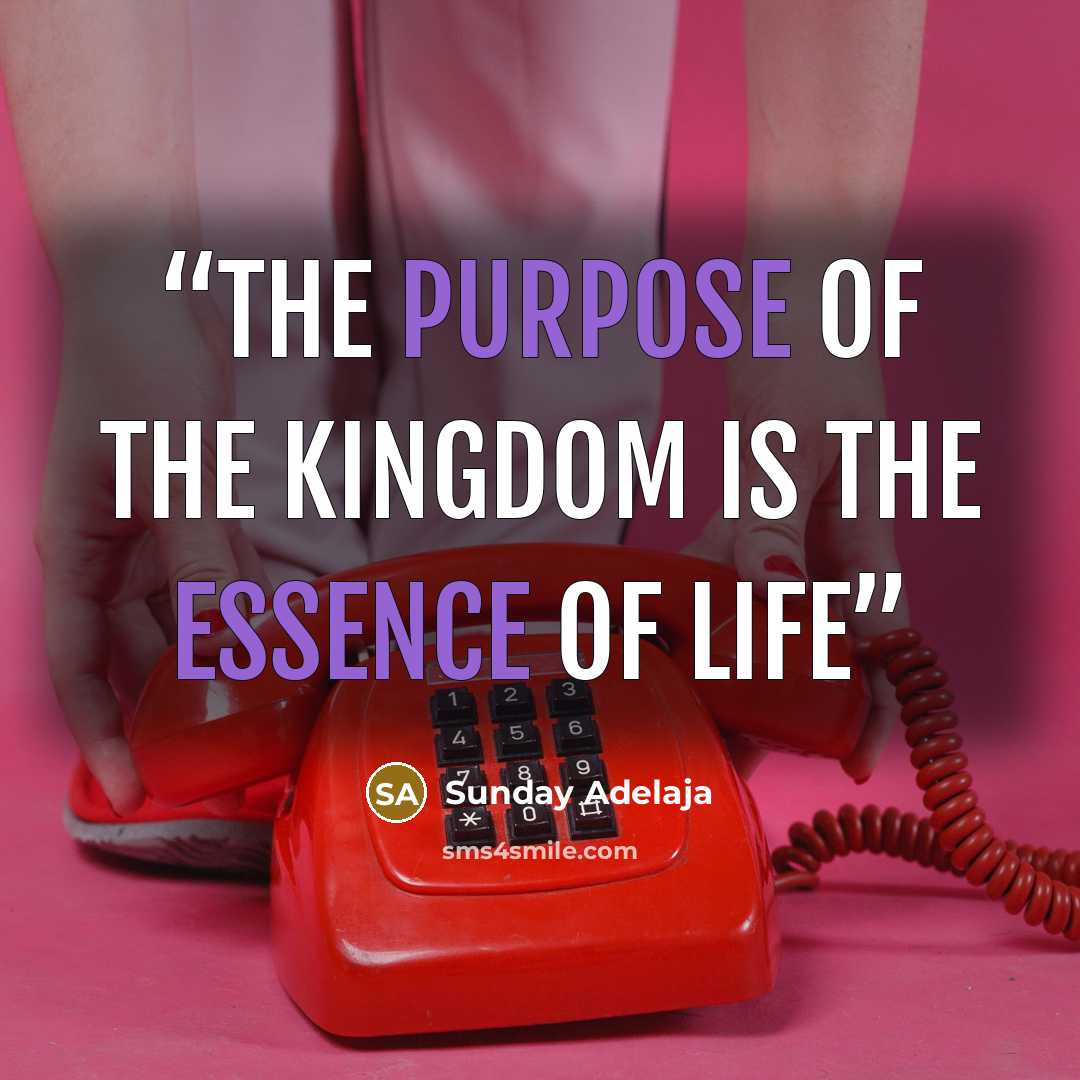 “The purpose of the Kingdom is the essence of life” quote by Sunday Adelaja