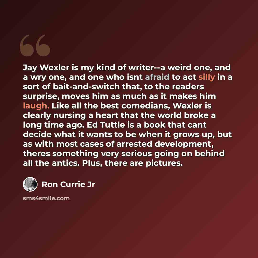 “Jay Wexler is my kind of writer--a weird one, and a wry one, and one who isnt afraid to act silly in a sort of bait-and-switch that, to the readers surprise, moves him as much as it makes him laugh. Like all the best comedians, Wexler is clearly nursing a heart that the world broke a long time…” quote by Ron Currie Jr