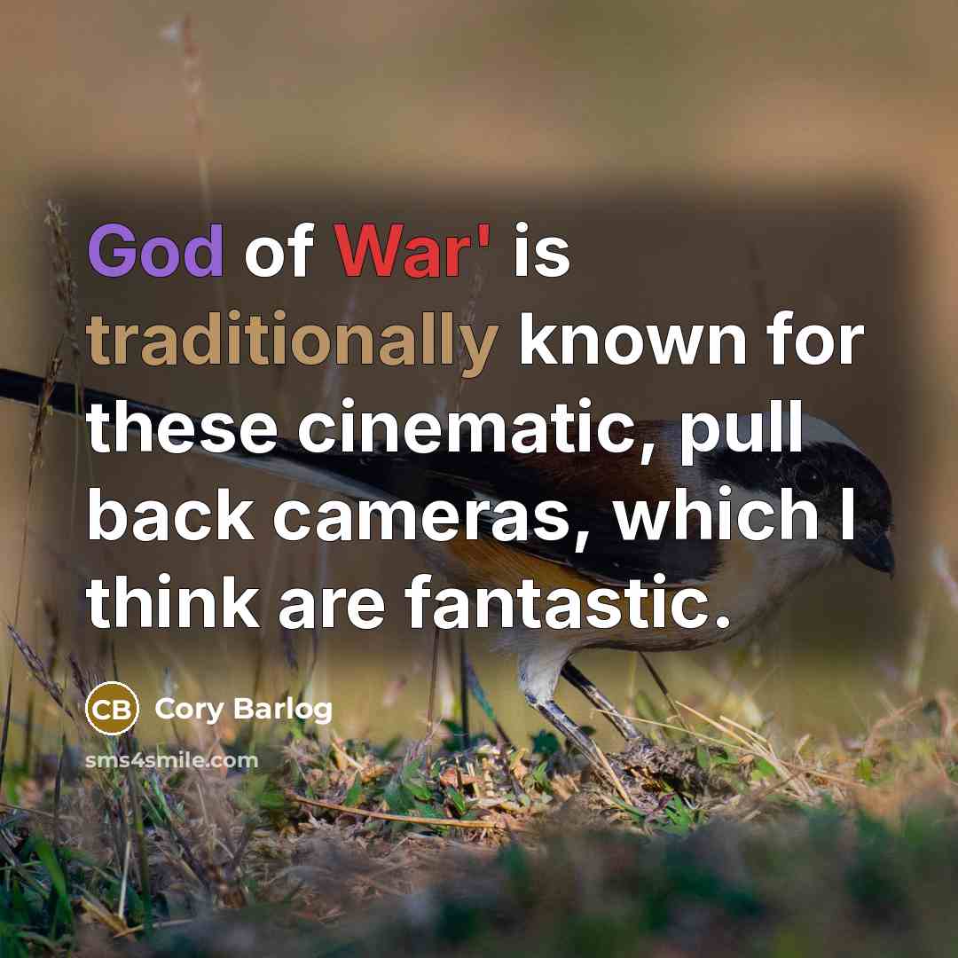 “God of War' is traditionally known for these cinematic, pull back cameras, which I think are fantastic.” quote by Cory Barlog