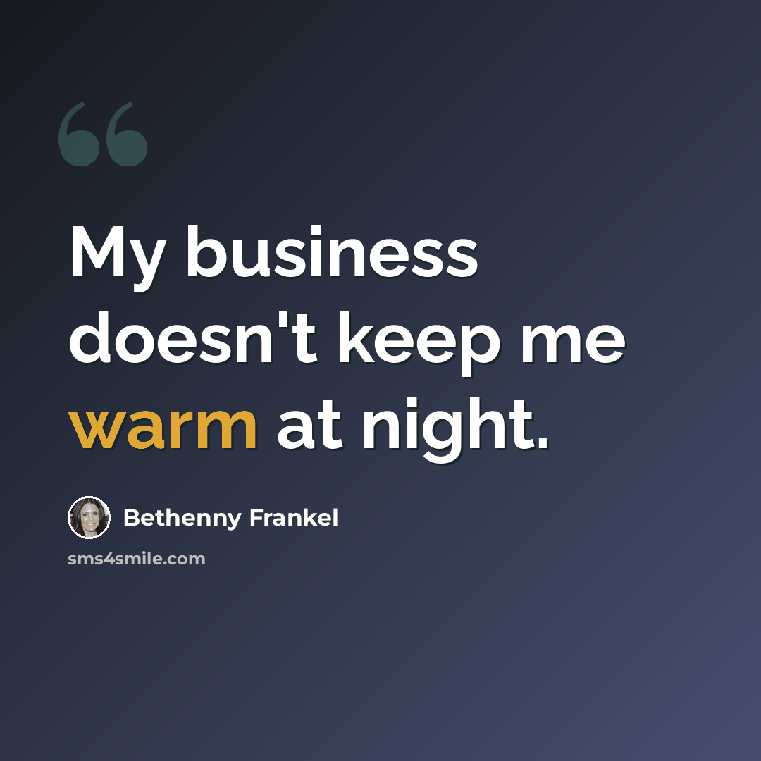 “My business doesn't keep me warm at night.” quote by Bethenny Frankel