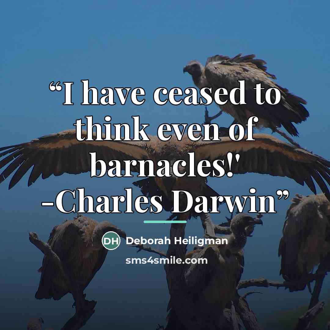 “I have ceased to think even of barnacles!' -Charles Darwin” quote by Deborah Heiligman