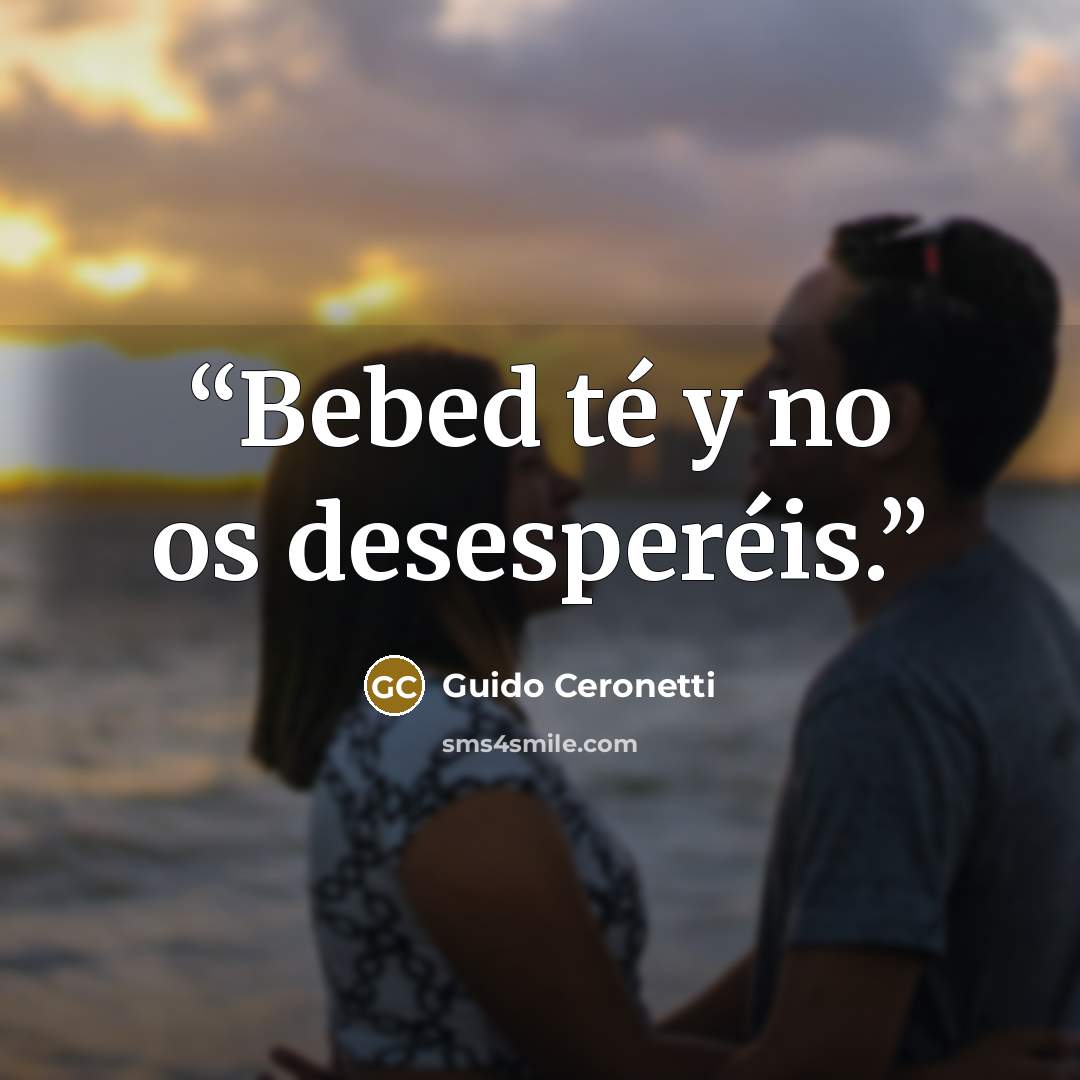 “Bebed té y no os desesperéis.” quote by Guido Ceronetti