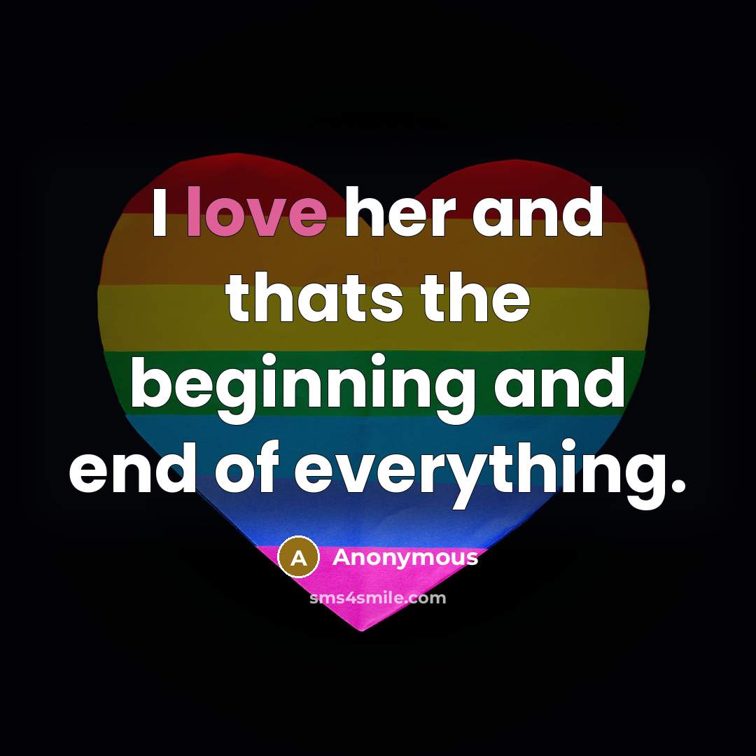 “I love her and thats the beginning and end of everything.” quote by Anonymous