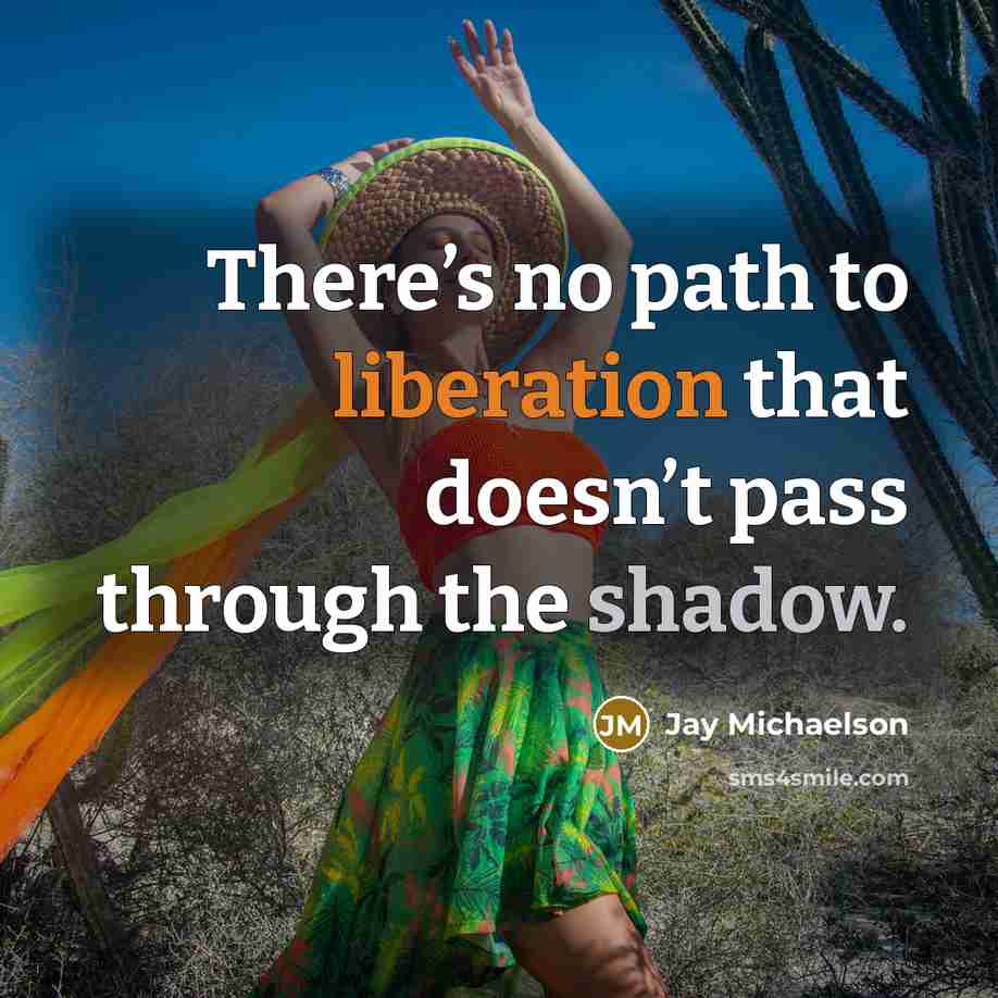 “There’s no path to liberation that doesn’t pass through the shadow.” quote by Jay Michaelson