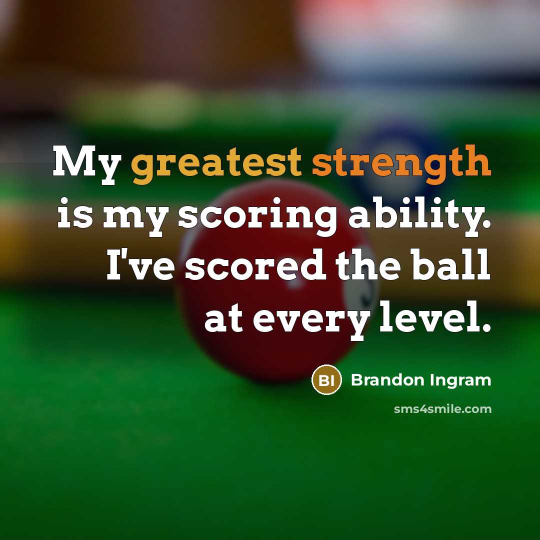 “My greatest strength is my scoring ability. I've scored the ball at every level.” quote by Brandon Ingram