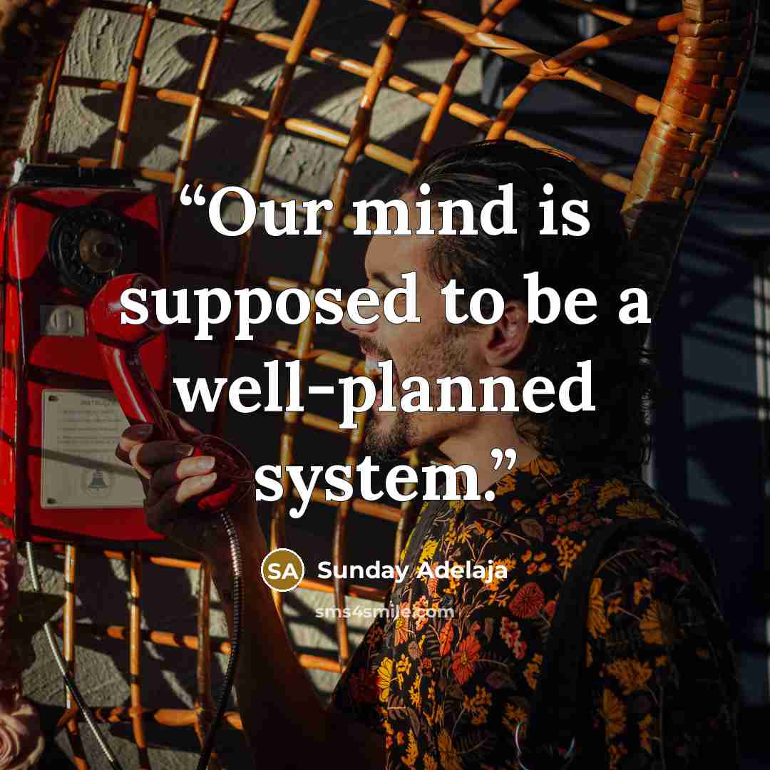 “Our mind is supposed to be a well-planned system.” quote by Sunday Adelaja