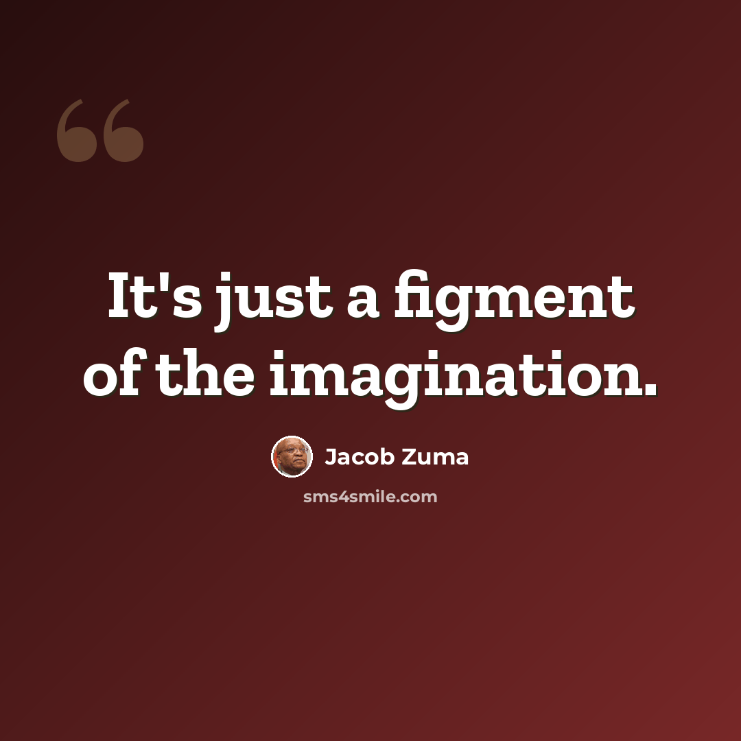 “It's just a figment of the imagination.” quote by Jacob Zuma