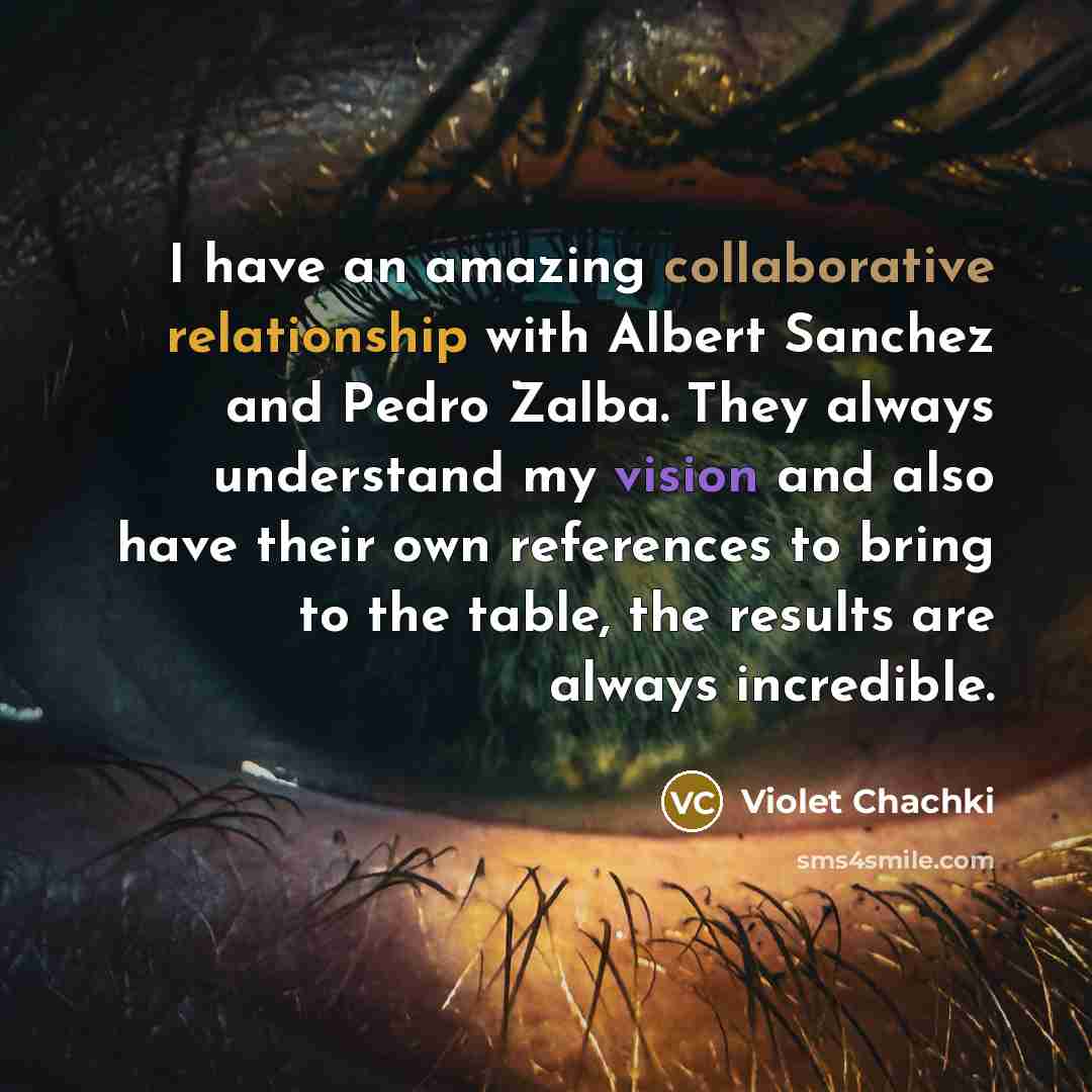 “I have an amazing collaborative relationship with Albert Sanchez and Pedro Zalba. They always understand my vision and also have their own references to bring to the table, the results are always incredible.” quote by Violet Chachki
