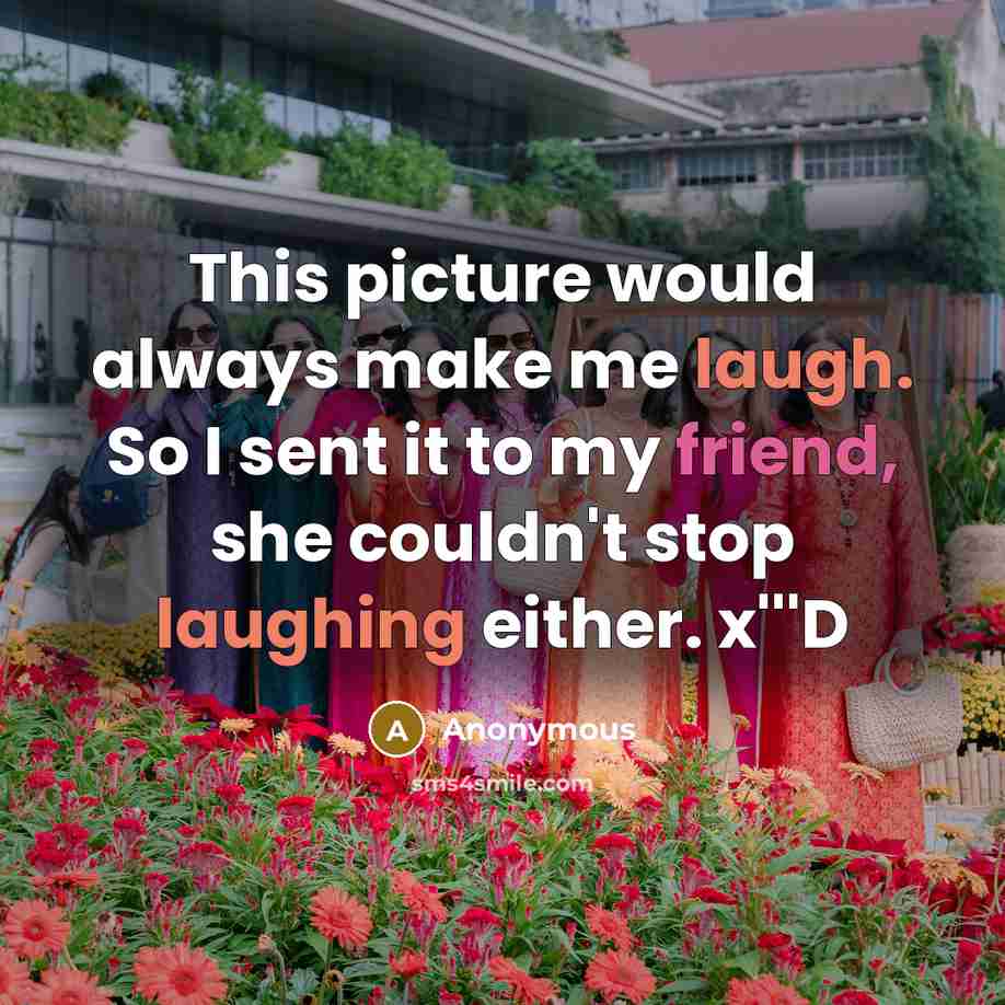 “This picture would always make me laugh. So I sent it to my friend, she couldn't stop laughing either. x'''D” quote by Anonymous