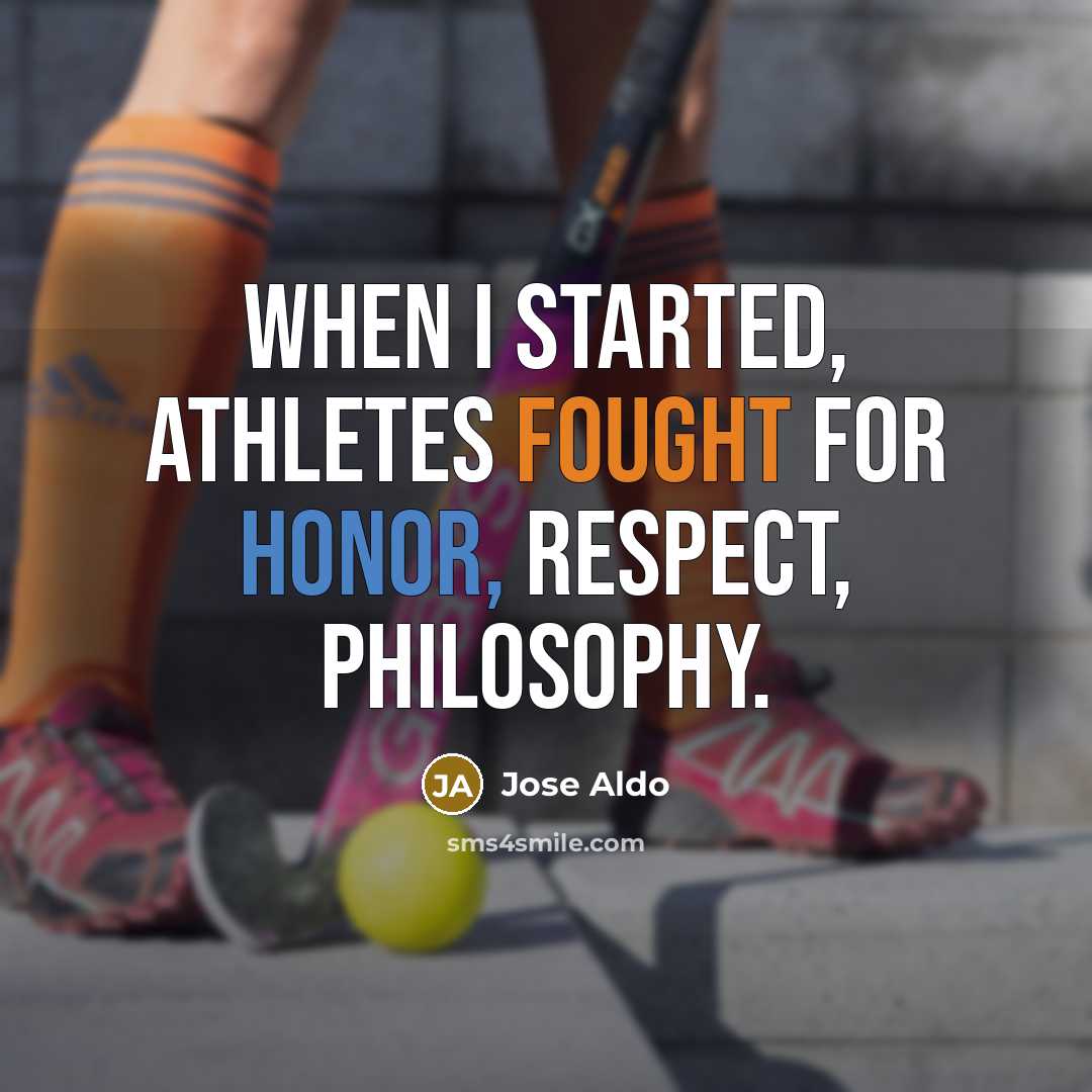 “When I started, athletes fought for honor, respect, philosophy.” quote by Jose Aldo